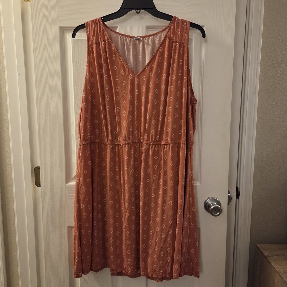 Old Navy sz XXL slvless geo print dress lightweight casual summer everyday